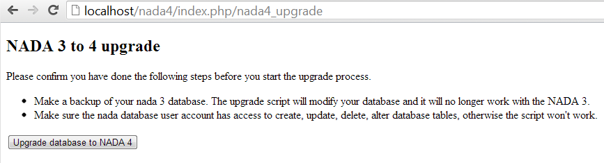 Upgrade page